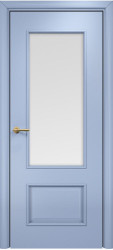 Межкомнатная дверь Марсель ПО (Эмаль голубая по ясеню/Сатинат белый)