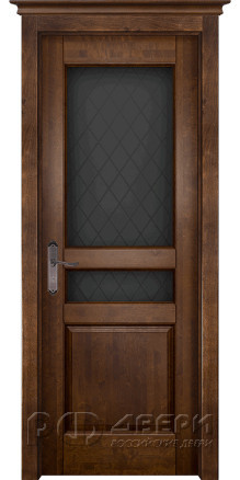 Межкомнатная дверь из массива ольхи Валенсия ПО (Античный Орех)