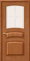 Дверь из массива сосны М16 ПО (Светлый лак)