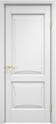 Межкомнатная дверь ОЛ 6_2 ПГ (Белая эмаль)