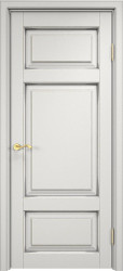 Межкомнатная дверь ОЛ 55 ПГ (Белый грунт патина Серебро с микрано)