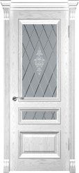 Межкомнатная дверь Фараон-2 (Белая эмаль/Шпон)