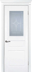 Межкомнатная дверь Смальта 01 ПО (Белый RAL 9003/Белое)