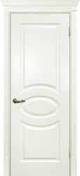 Межкомнатная дверь Смальта 12 ПГ (Молочный RAL 9010)