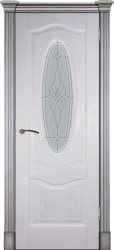 Межкомнатная дверь Венера ПО (Белый Ясень) стекло матовое АП-6