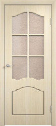 Межкомнатная дверь Лидия ПО (Беленый Дуб/Тонированное Стекло) фабрики Верда