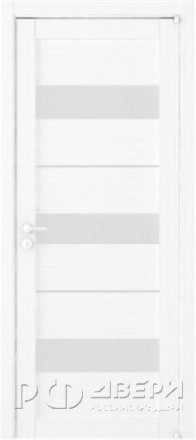 Межкомнатная дверь Eco-Light 2126 ПО (Белый Велюр/Светлое Сатинато)