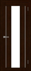 Межкомнатная дверь из экошпона Light 10 ПО (Дуб Шоколадный/Мателюкс Белое)