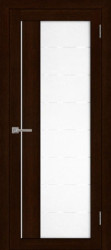 Межкомнатная дверь из экошпона Light 12 ПО (Дуб Шоколадный/Мателюкс Белое)