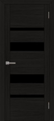 Межкомнатная дверь UniLine 30013 ПО (Шоко Велюр/Черный лакобель)