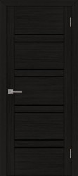 Межкомнатная дверь UniLine 30026 ПО (Шоко Велюр/Черный лакобель)
