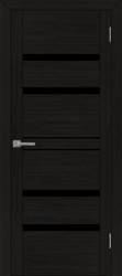 Межкомнатная дверь UniLine 30030 ПО (Шоко Велюр/Черный лакобель)
