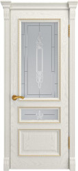 Межкомнатная дверь Фемида 2 остекленная (Дуб RAL 9010)
