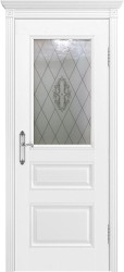Межкомнатная дверь Трио ПО (Белая эмаль/Матовое)