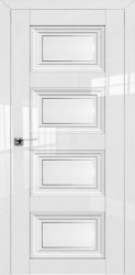 Межкомнатная дверь глянцевая 2.107L ПО (Белый люкс/Гравировка 4)