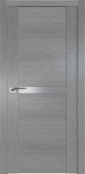 Межкомнатная дверь Profil doors 2.01XN ПО (Грувд Серый/Матовое серебро)