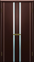 Межкомнатная распашная дверь Синай 1 ПО (Венге/Белое)