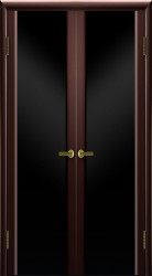 Межкомнатная распашная дверь Синай 3 ПО (Венге/Черное)