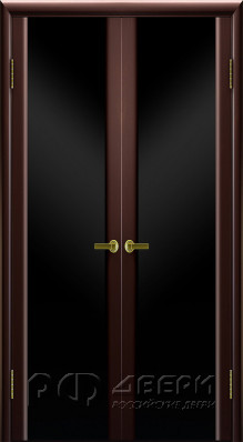 Межкомнатная распашная дверь Синай 3 ПО (Венге/Черное)