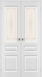 Межкомнатная распашная дверь Скинни-15 ПО (Белая)