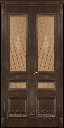 Межкомнатная распашная дверь Фараон 2 ПО (Мореный Дуб)