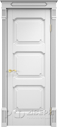 Межкомнатная дверь ОЛ 7_3 ПГ Капитель бриз (Белая эмаль)