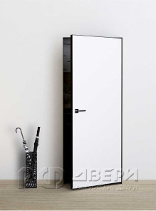 Скрытая дверь Inviseble с черной кромкой (Белый)