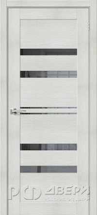 Межкомнатная дверь из экошпона Порта 30 ПО (Bianco Veralinga/Mirox Grey)
