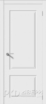 Межкомнатная дверь Квадро-2 ПГ (Белая Эмаль)