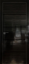 Межкомнатная дверь 20STK (Pine Black glossy/Черный лак/Матовая кромка)