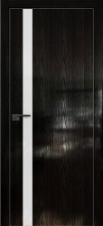 Межкомнатная дверь 6STK (Pine Black glossy/Белый лак/Матовая кромка)