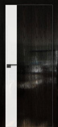 Межкомнатная дверь 14STK (Pine Black glossy/VG белый/Матовая кромка)