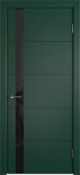 Межкомнатная дверь Trivia ПО (Green enamel/Black gloss)