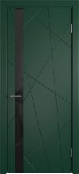 Межкомнатная дверь Flitta ПО (Green enamel/Black gloss)