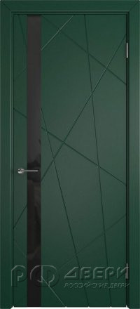 Межкомнатная дверь Flitta ПО (Green enamel/Black gloss)