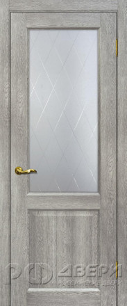 Межкомнатная дверь Тоскана-1 (Чиаро Гриджио/Сатинат Ромб)