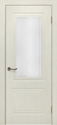 Межкомнатная дверь Сити-5 ПО (RAL 9001/Сатинат с рисунком)