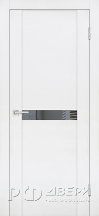 Межкомнатная дверь PST-3 (Белый бархат/Зеркало тонированное)
