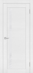 Межкомнатная дверь PST-8 (Белый ясень/Белоснежный лакобель)