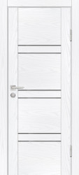 Межкомнатная дверь PSM-6 (Дуб скай белый/Серый лакобель)