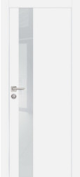 Межкомнатная дверь PX-10 AL кромка с 4-х ст. (Белый/Лунный лакобель)