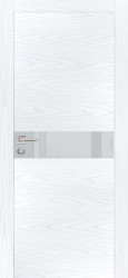 Межкомнатная дверь PX-13 AL кромка с 2-х ст. (Дуб скай белый/Лунный лакобель)