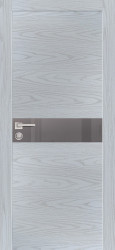 Межкомнатная дверь PX-13 AL кромка с 2-х ст. (Дуб скай серый/Серый лакобель)