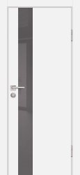 Межкомнатные двери P-10 ПО кромка ABS с 2-х ст. (Белый/Серый лакобель)