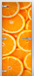Стеклянная межкомнатная дверь Fruite-10 (Фотопечать)