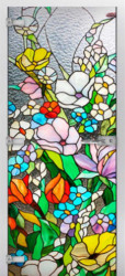 Стеклянная межкомнатная дверь Stained Glass-03 (Фотопечать)