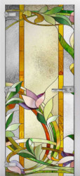 Стеклянная межкомнатная дверь Stained Glass-04 (Фотопечать)
