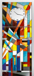 Стеклянная межкомнатная дверь Stained Glass-05 (Фотопечать)
