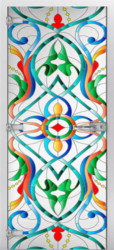 Стеклянная межкомнатная дверь Stained Glass-08 (Фотопечать)