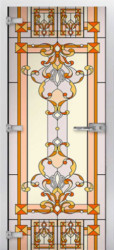 Стеклянная межкомнатная дверь Stained Glass-14 (Фотопечать)